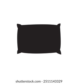 Vector de icono de almohada. Cojín Abstractas logo negro. plano.