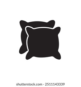 Vector de icono de almohada. Cojín Abstractas logo negro. plano.