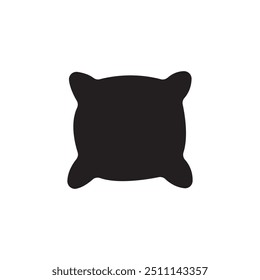Pillow icon vector. Abstract cushion black logo. flat.