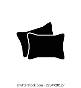 pillow icon - vector black sign