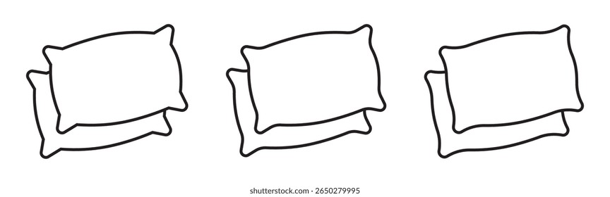 pillow icon vector design template elegant style. Pillow icon symbol for apps and websites. Pillow sign and symbol. Comfortable fluffy pillow. 