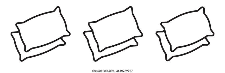 pillow icon vector design template elegant style. Pillow icon symbol for apps and websites. Pillow sign and symbol. Comfortable fluffy pillow. 