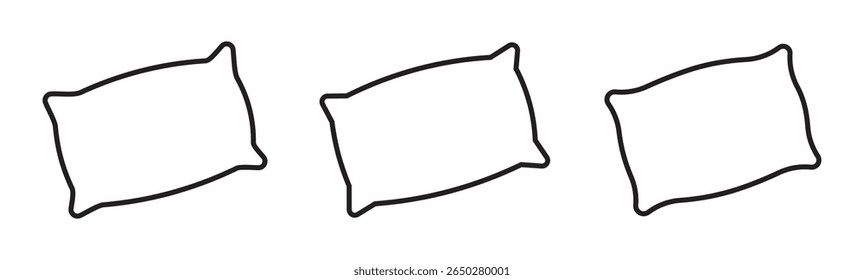 pillow icon vector design template elegant style. Pillow icon symbol for apps and websites. Pillow sign and symbol. Comfortable fluffy pillow. 