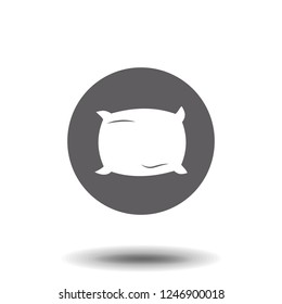Pillow icon vector, filled flat sign, solid pictogram isolated on gray. Symbol, logo illustration.