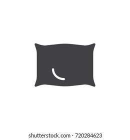 Pillow icon vector, filled flat sign, solid pictogram isolated on white. Symbol, logo illustration.