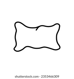 Pillow icon vector, flat illustration on white background..eps