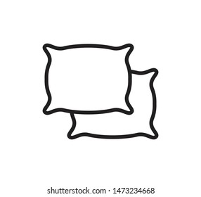 Pillow icon vector flat style trendy