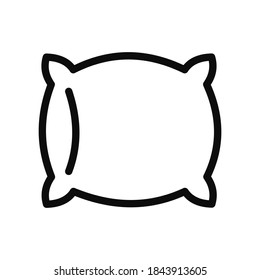 Ilustración vectorial de estilo plano del icono de almohada aislado en fondo blanco