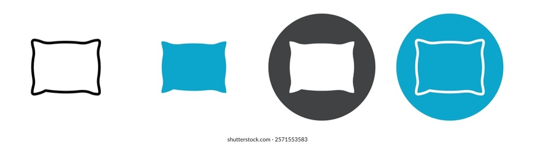 pillow icon Vector illustration in black