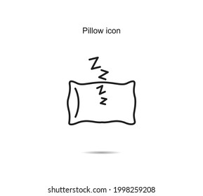 Pillow icon vector illustration graphic on background