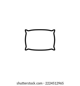 Kissen Symbol, Vektorgrafik. Kissen-Zeichen und Symbol. Komfortables, flauschiges Kissen