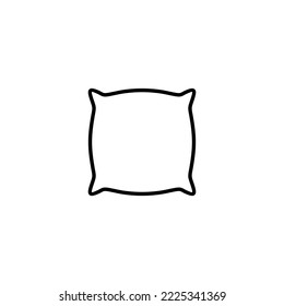 Pillow icon vector illustration. Pillow sign and symbol. Comfortable fluffy pillow