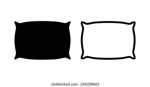 Pillow icon vector illustration. Pillow sign and symbol. Comfortable fluffy pillow