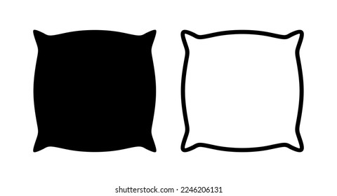 Pillow icon vector illustration. Pillow sign and symbol. Comfortable fluffy pillow