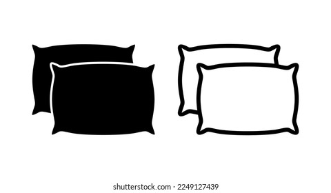 Pillow icon vector illustration. Pillow sign and symbol. Comfortable fluffy pillow