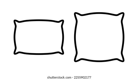 Pillow icon vector illustration. Pillow sign and symbol. Comfortable fluffy pillow