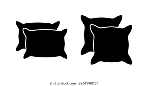 Pillow icon vector illustration. Pillow sign and symbol. Comfortable fluffy pillow