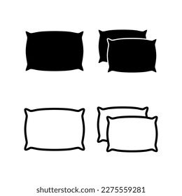 Pillow icon vector illustration. Pillow sign and symbol. Comfortable fluffy pillow