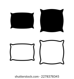 Pillow icon vector illustration. Pillow sign and symbol. Comfortable fluffy pillow