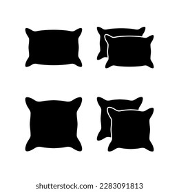 Pillow icon vector illustration. Pillow sign and symbol. Comfortable fluffy pillow