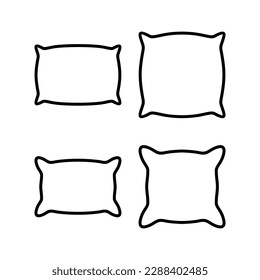 Pillow icon vector illustration. Pillow sign and symbol. Comfortable fluffy pillow