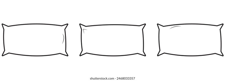 Pillow icon vector illustration. Pillow sign and symbol. Comfortable fluffy pillow