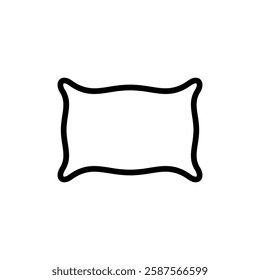 Pillow icon vector illustration. Pillow sign and symbol. Comfortable fluffy pillow