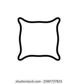 Pillow icon vector illustration. Pillow sign and symbol. Comfortable fluffy pillow