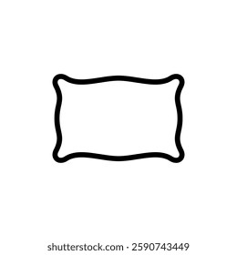 Pillow icon vector illustration. Pillow sign and symbol. Comfortable fluffy pillow