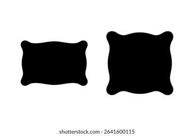 Pillow icon vector illustration. Pillow sign and symbol. Comfortable fluffy pillow