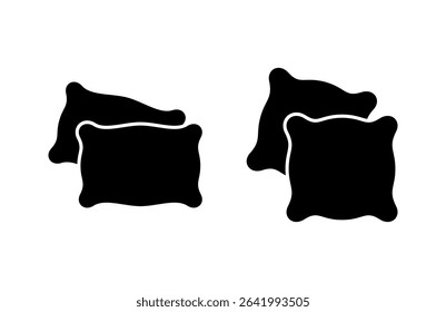 Pillow icon vector illustration. Pillow sign and symbol. Comfortable fluffy pillow