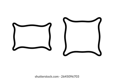 Pillow icon vector illustration. Pillow sign and symbol. Comfortable fluffy pillow