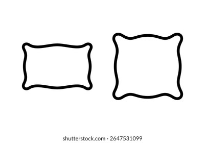 Pillow icon vector illustration. Pillow sign and symbol. Comfortable fluffy pillow