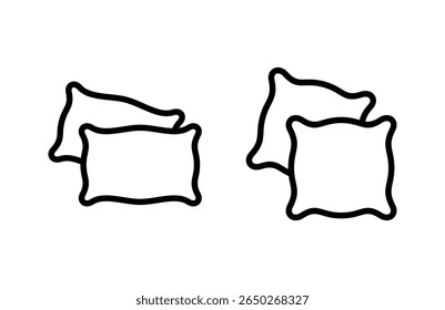 Pillow icon vector illustration. Pillow sign and symbol. Comfortable fluffy pillow