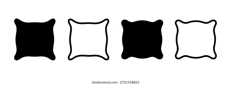 Pillow icon vector illustration. Pillow sign and symbol. Comfortable fluffy pillow