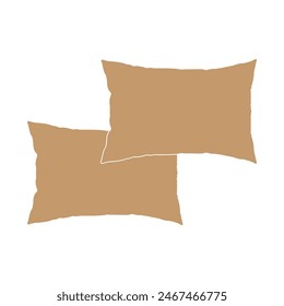 Diseño simple de la Ilustración vectorial del icono de almohada