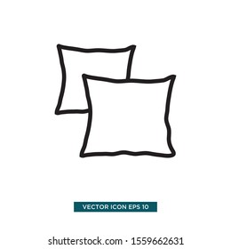pillow icon vector illustration template
