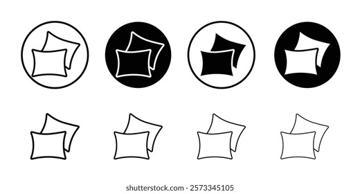 Pillow icon vector line logo mark or symbol set collection outline style