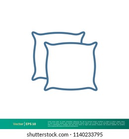 Pillow Icon Vector Logo Template Illustration Design. Vector EPS 10.