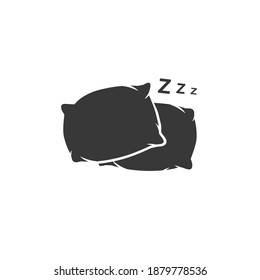 Pillow icon vector logo template flat