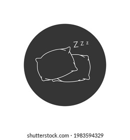 Pillow icon vector logo template flat 