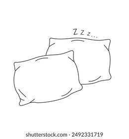Pillow icon vector logo template flat stle