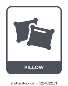 pillow icon vector on white background, pillow trendy filled icons from Hotel and restaurant collection, pillow simple element illustration