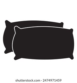 Vector del icono de la almohada sobre fondo blanco. Signo de almohada y símbolo de Ilustración vectorial.
