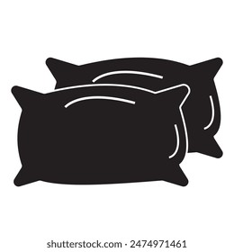Vector del icono de la almohada sobre fondo blanco. Signo de almohada y símbolo de Ilustración vectorial.