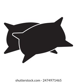 Pillow icon vector on white background. Pillow sign and symbol vector illustration.