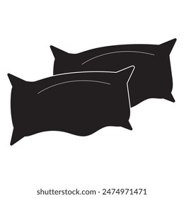 Kissen-Icon-Vektorgrafik auf weißem Hintergrund. Kissenschild und Symbol Vektorillustration.