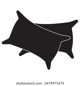 Pillow icon vector on white background. Pillow sign and symbol vector illustration.