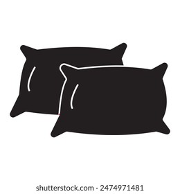 Pillow icon vector on white background. Pillow sign and symbol vector illustration.