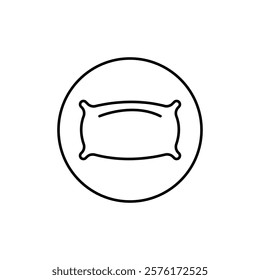 Pillow icon vector outline logo sign